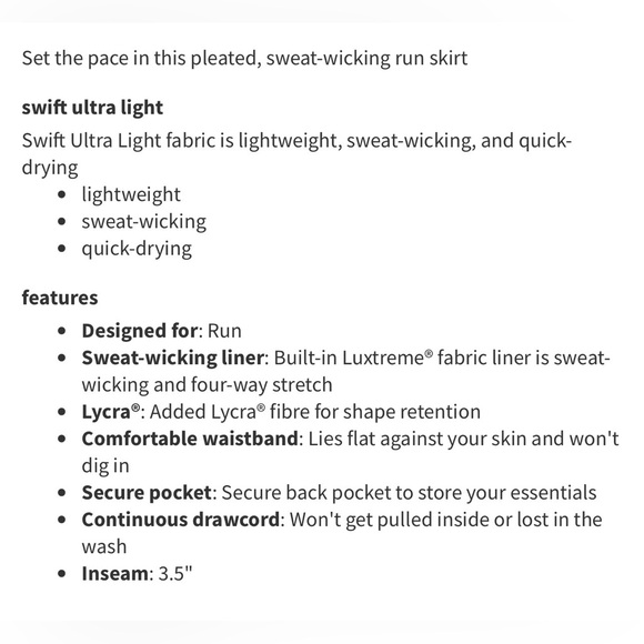 lululemon athletica Pleat to Street Skirt II - Picture 3 of 7